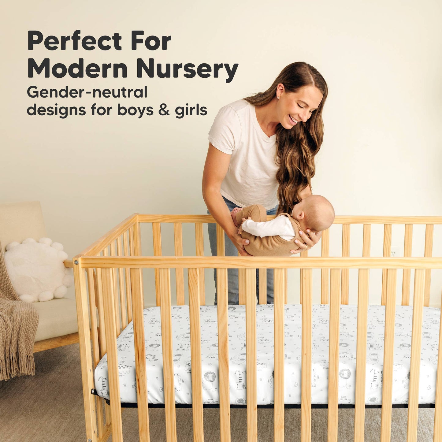 2-Pack Mini Crib Sheets Organic