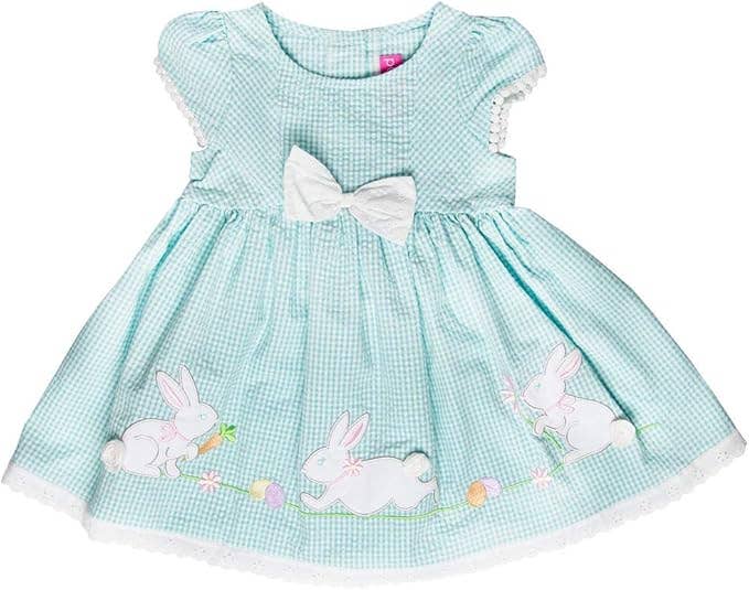Turquoise Seersucker Dress