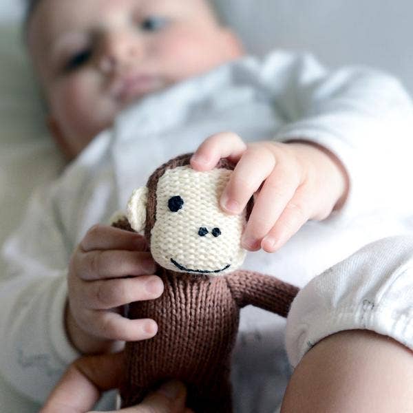 Handmade Organic Monkey Rattle