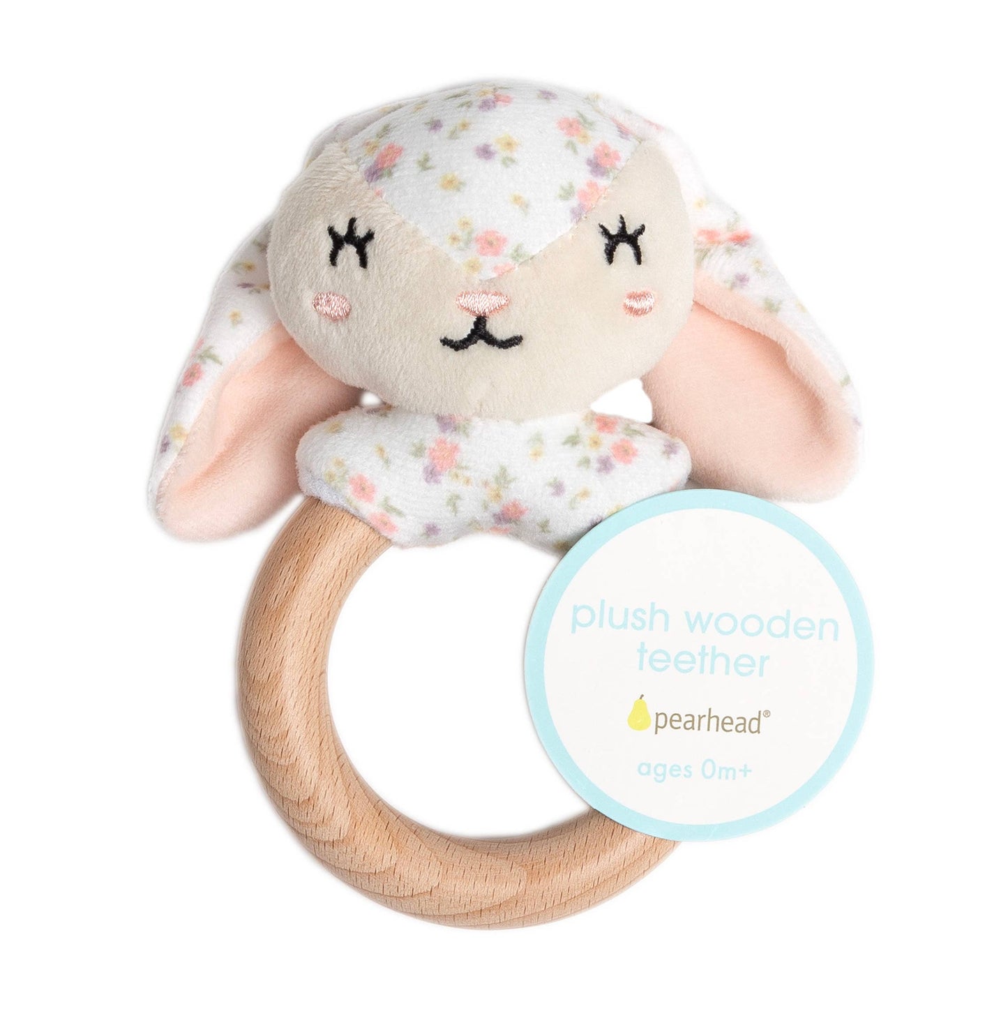 Bunny Wooden & Plush Teether