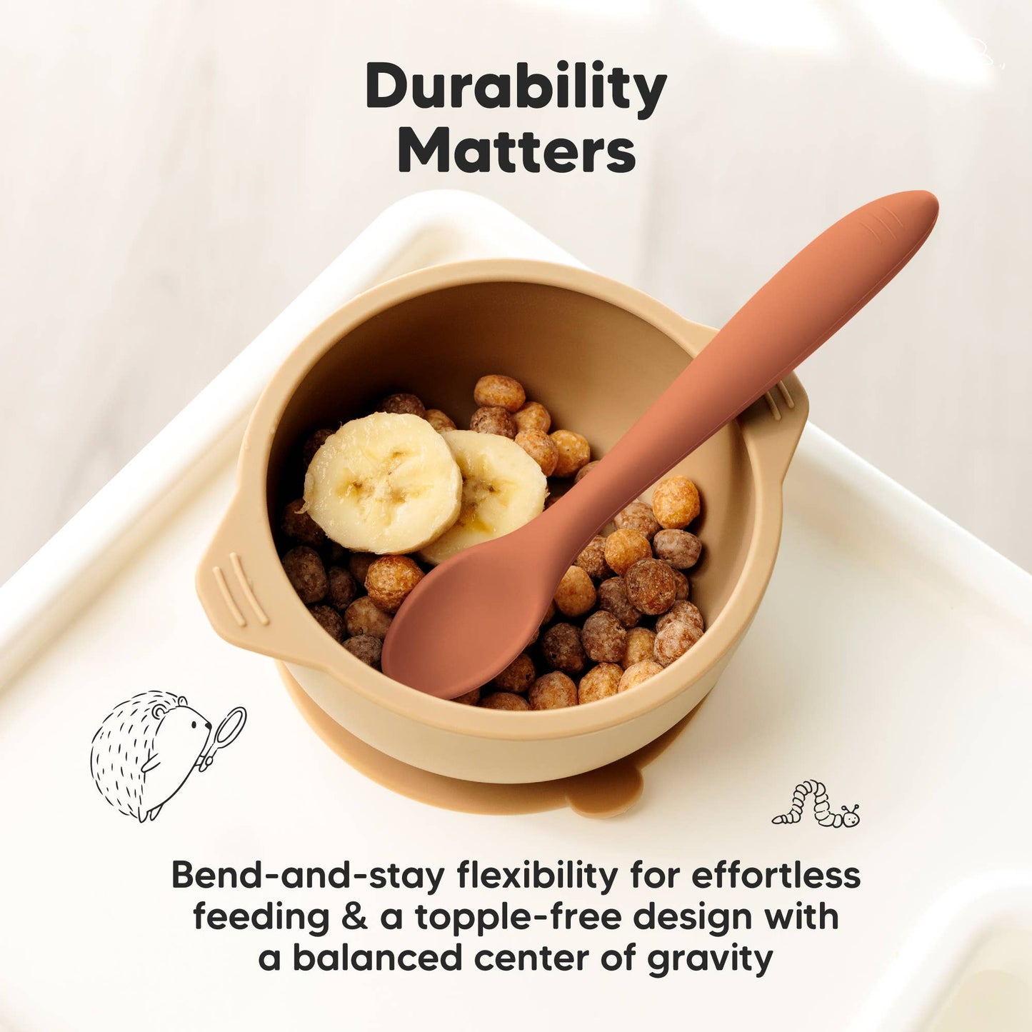 3-Pack Prep Silicone Baby Spoons