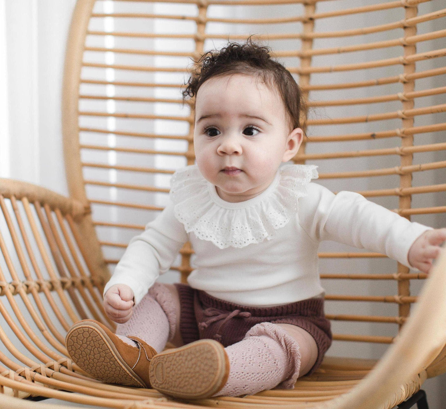 White Ruffle Bodysuit