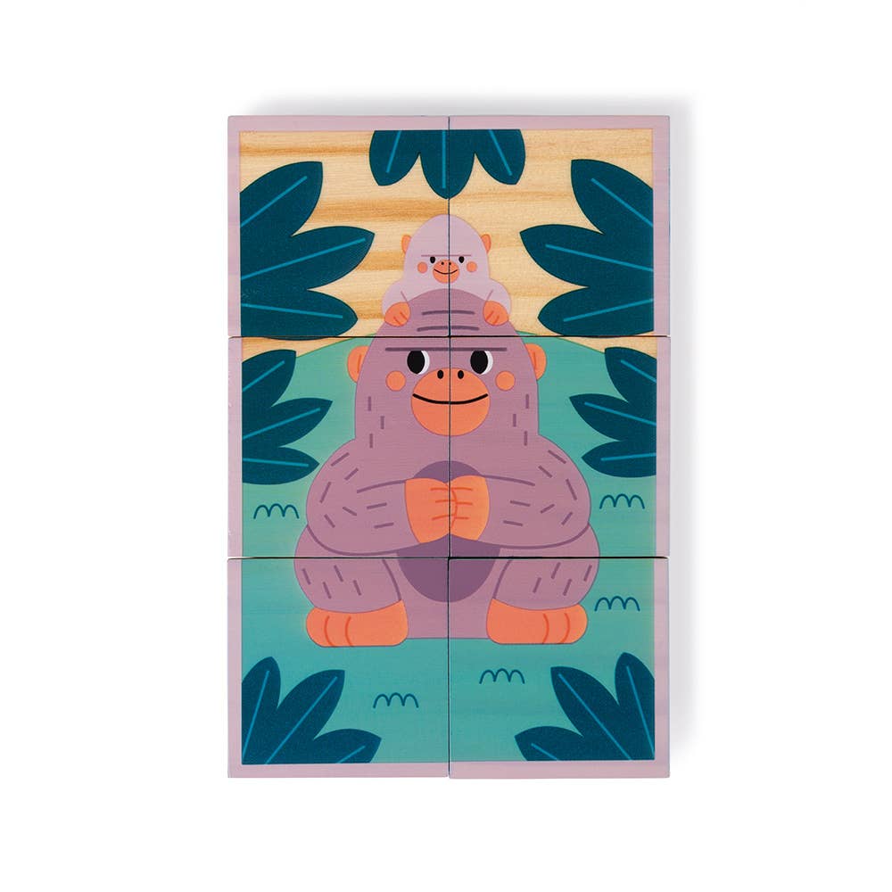 6 ANIMAL WOODEN BLOCKS