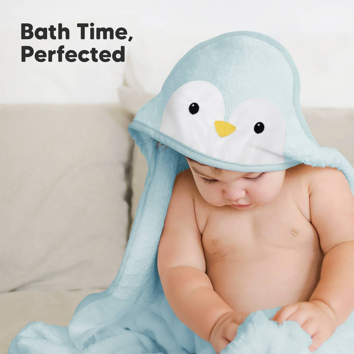 KeaBabies Cuddle Baby Hooded Towel