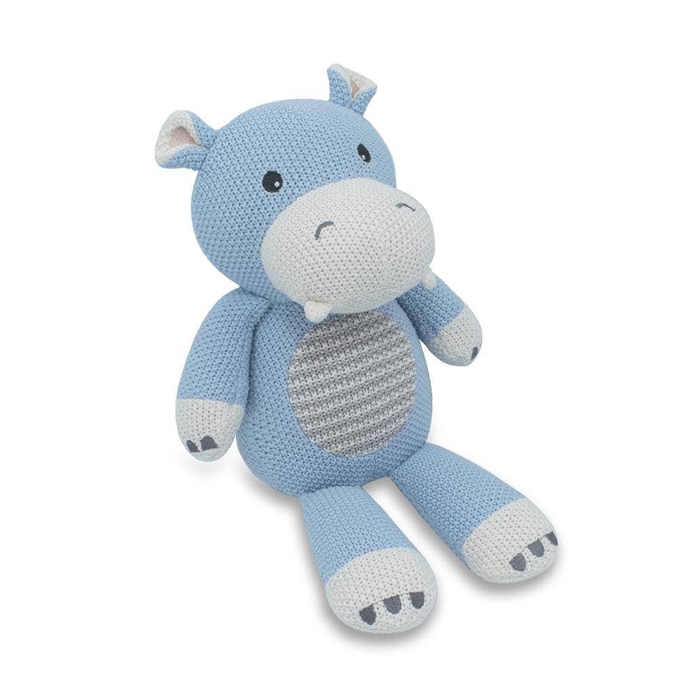 Whimsical Cotton Knitted Toy - Henry Hippo