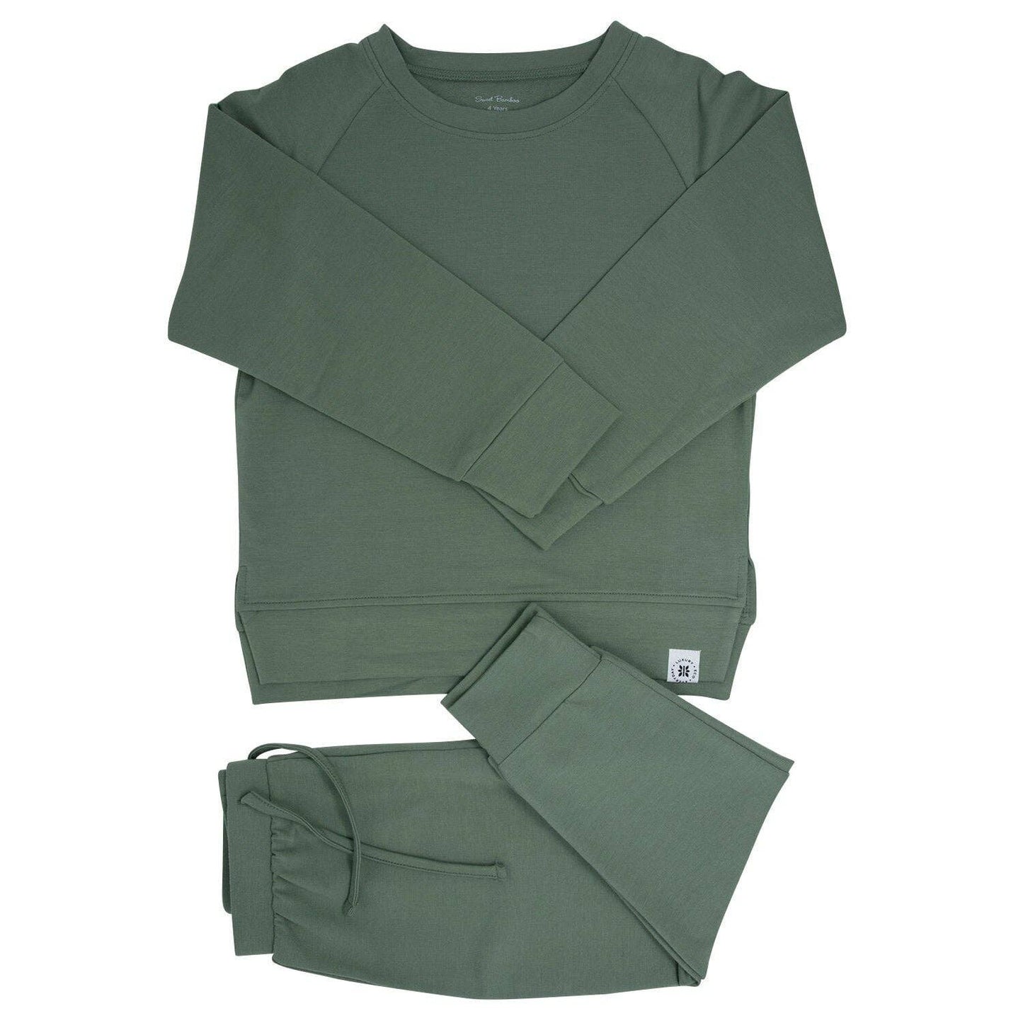 Crew Neck Jogger Set - Army Green