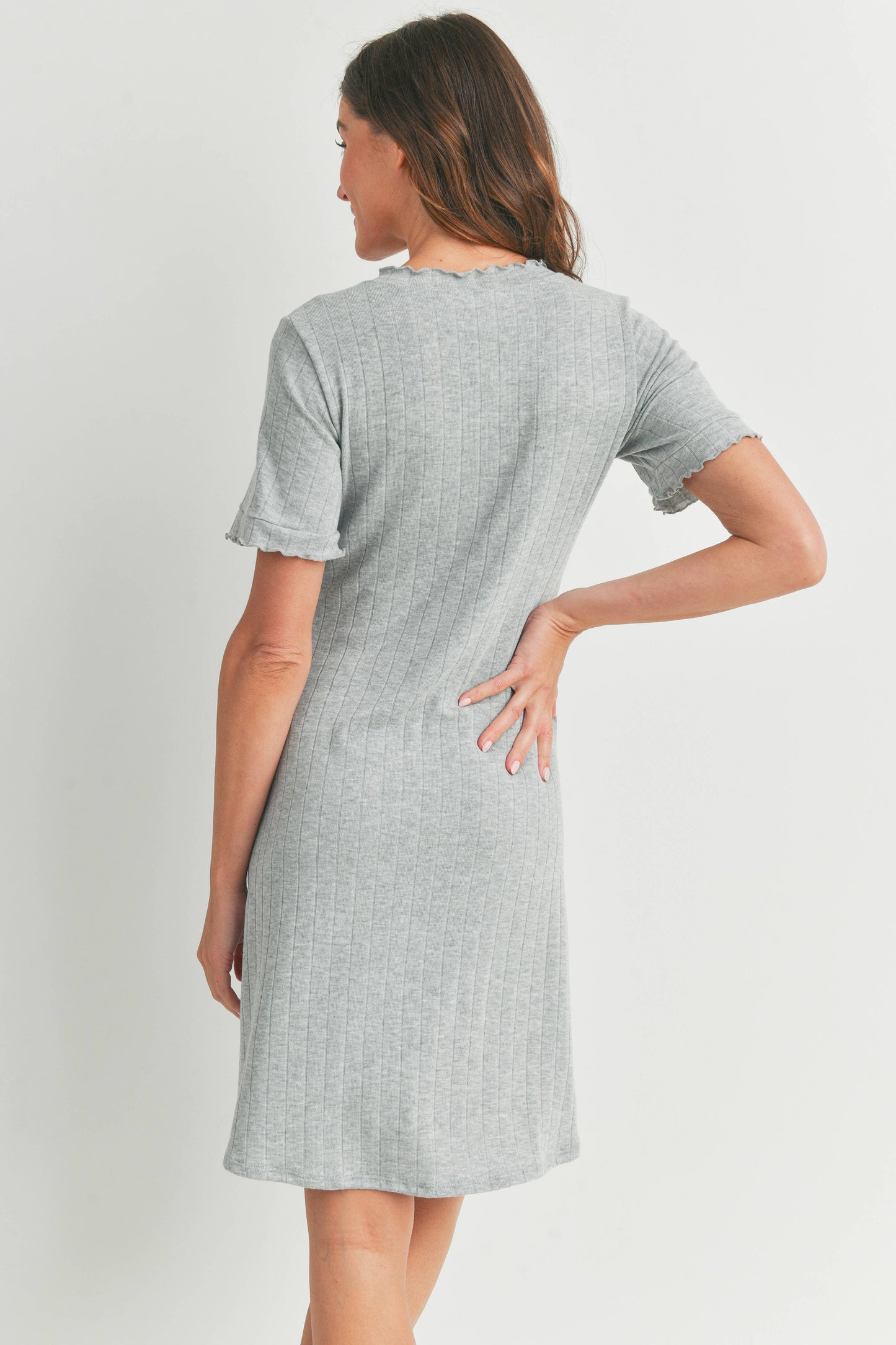 Ribbed Maternity T-Shirt Dress