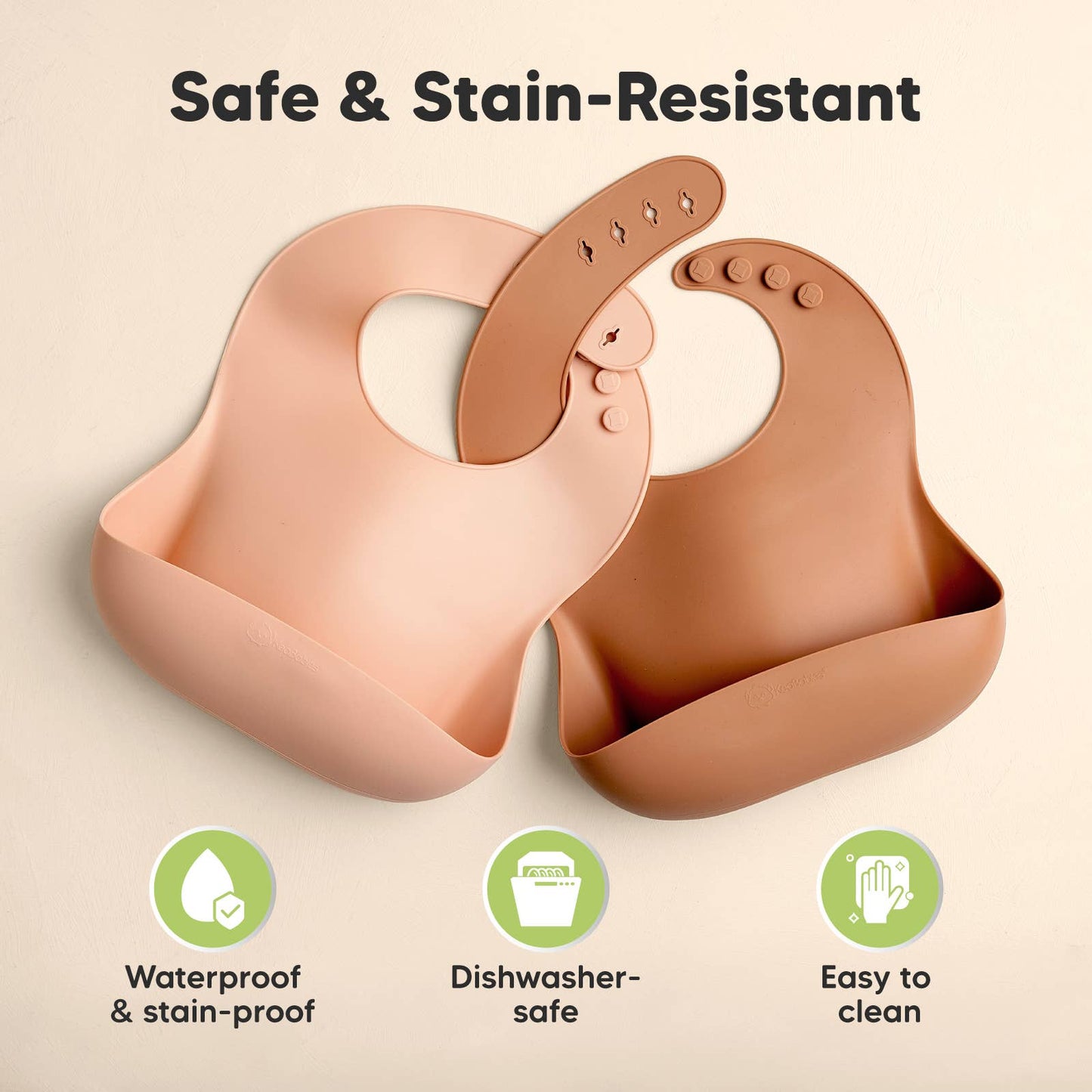 2-Pack Prep Silicone Bibs Dusk