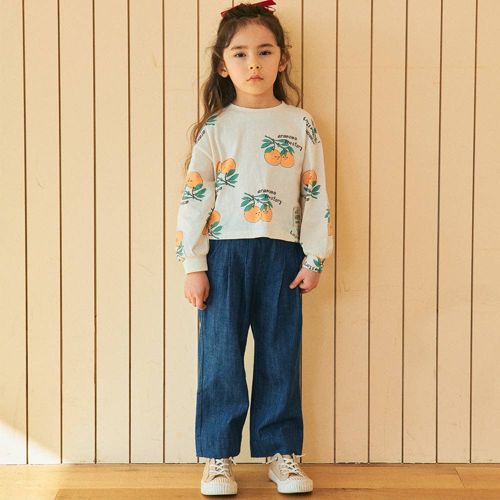 Wide Leg Denim Pants