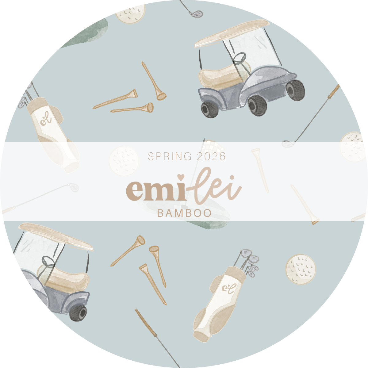 Dusty Blue Golf Tee & Short Set