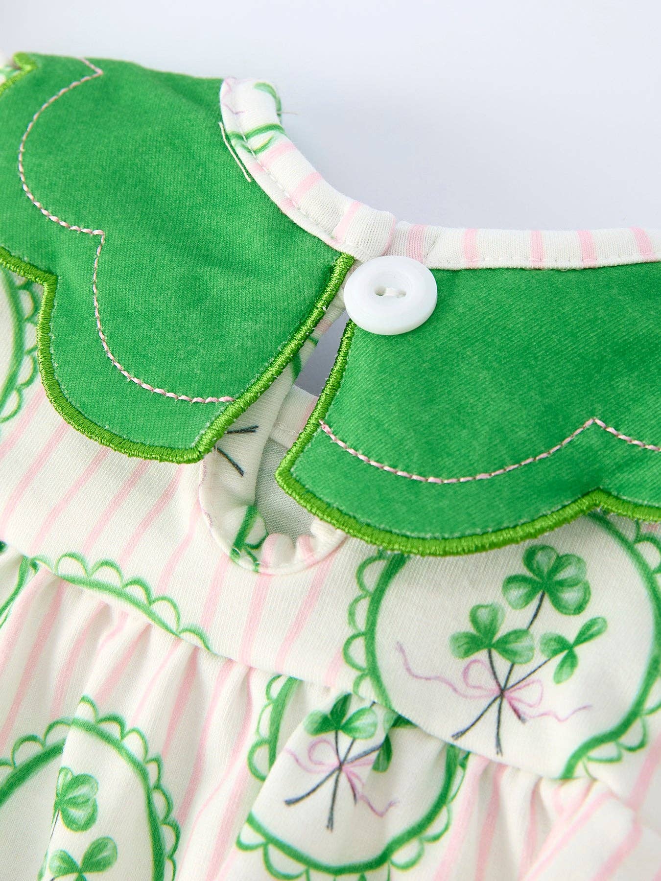 St. Patrick's Baby Girl Romper