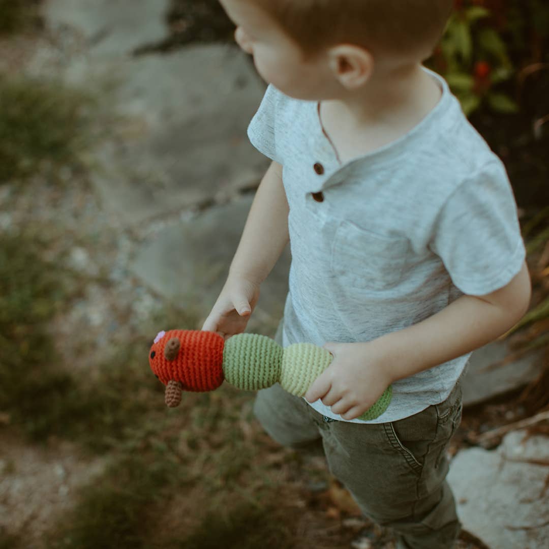 Garden Toy Bug - Caterpillar Rattle