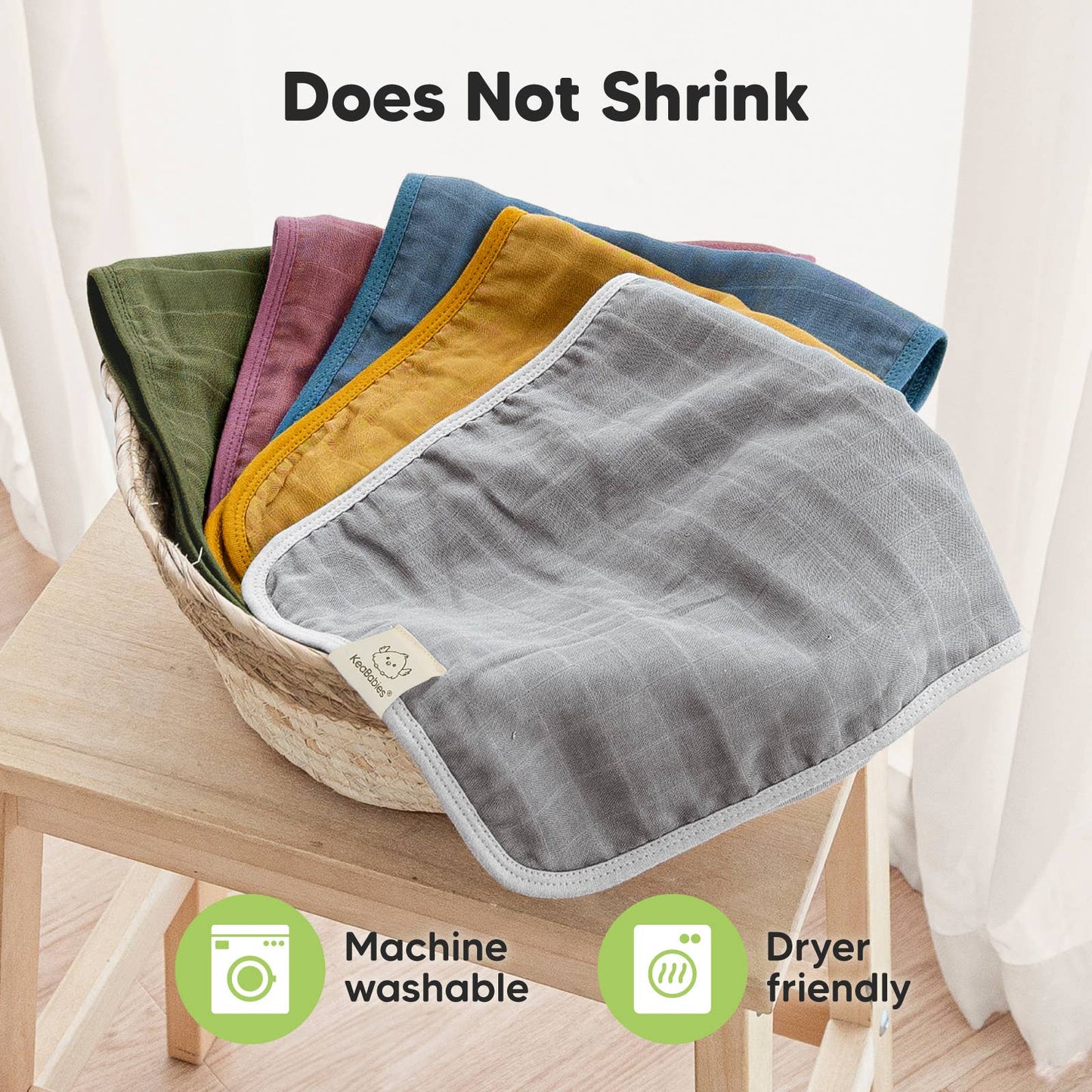 5pk Lumi Muslin Burp Cloths Corals