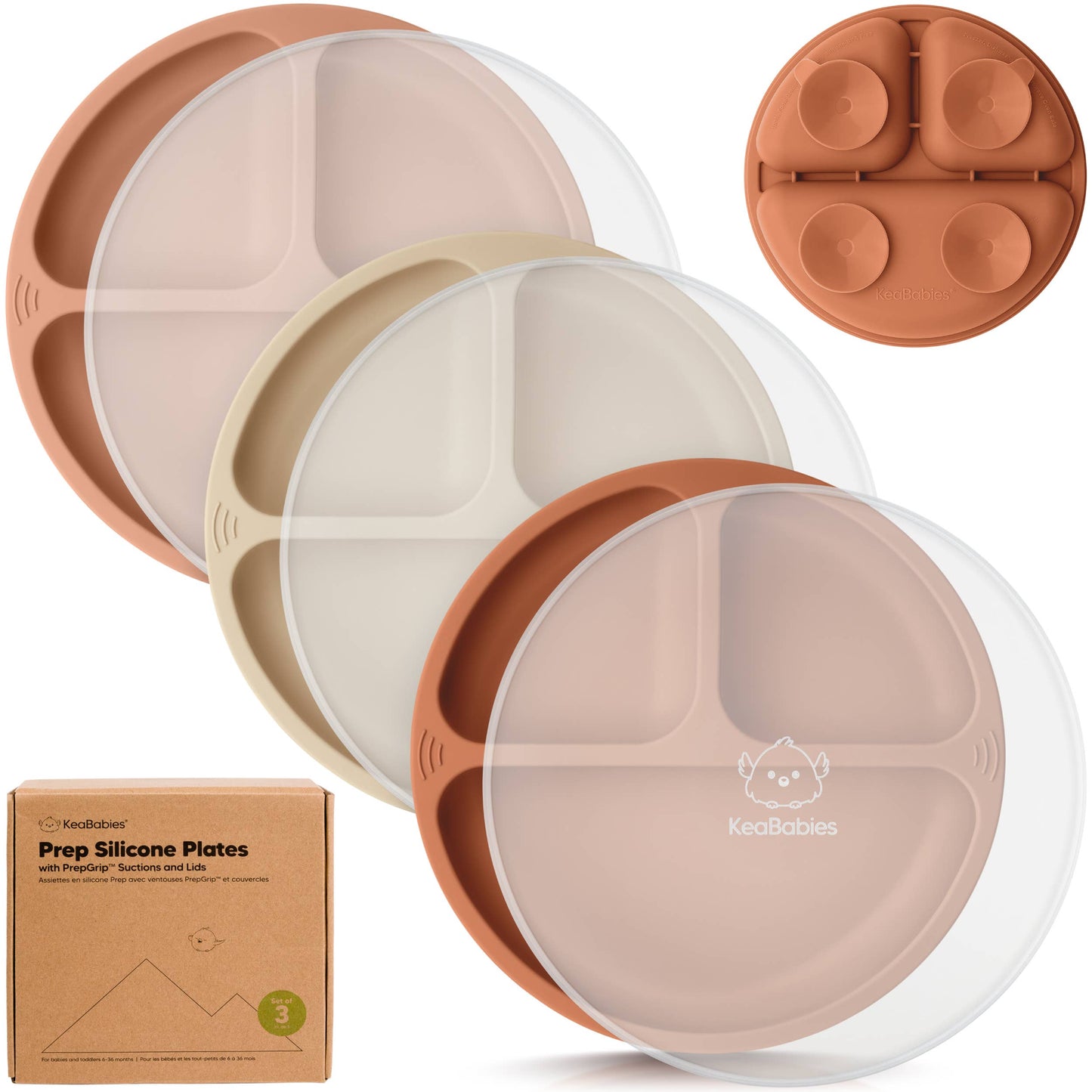 3-Pack Prep Suction Plates