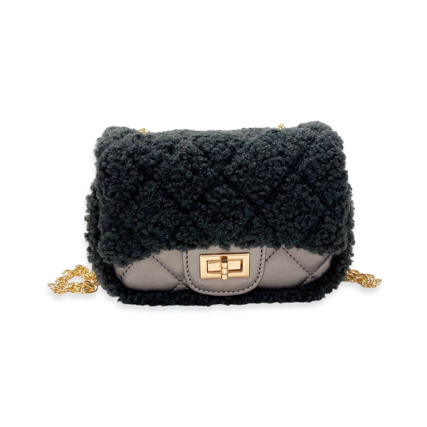 Sherpa Mixed Quilted Purse