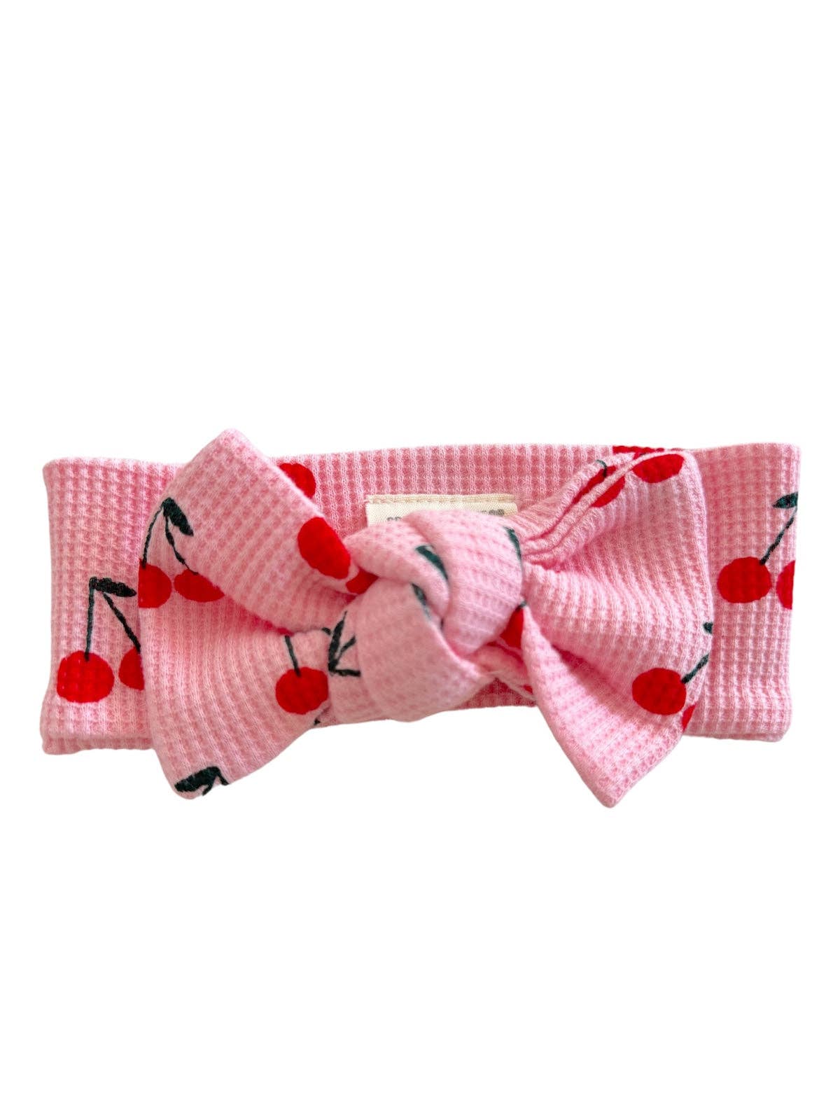 Pink Cherries  Knot Bow