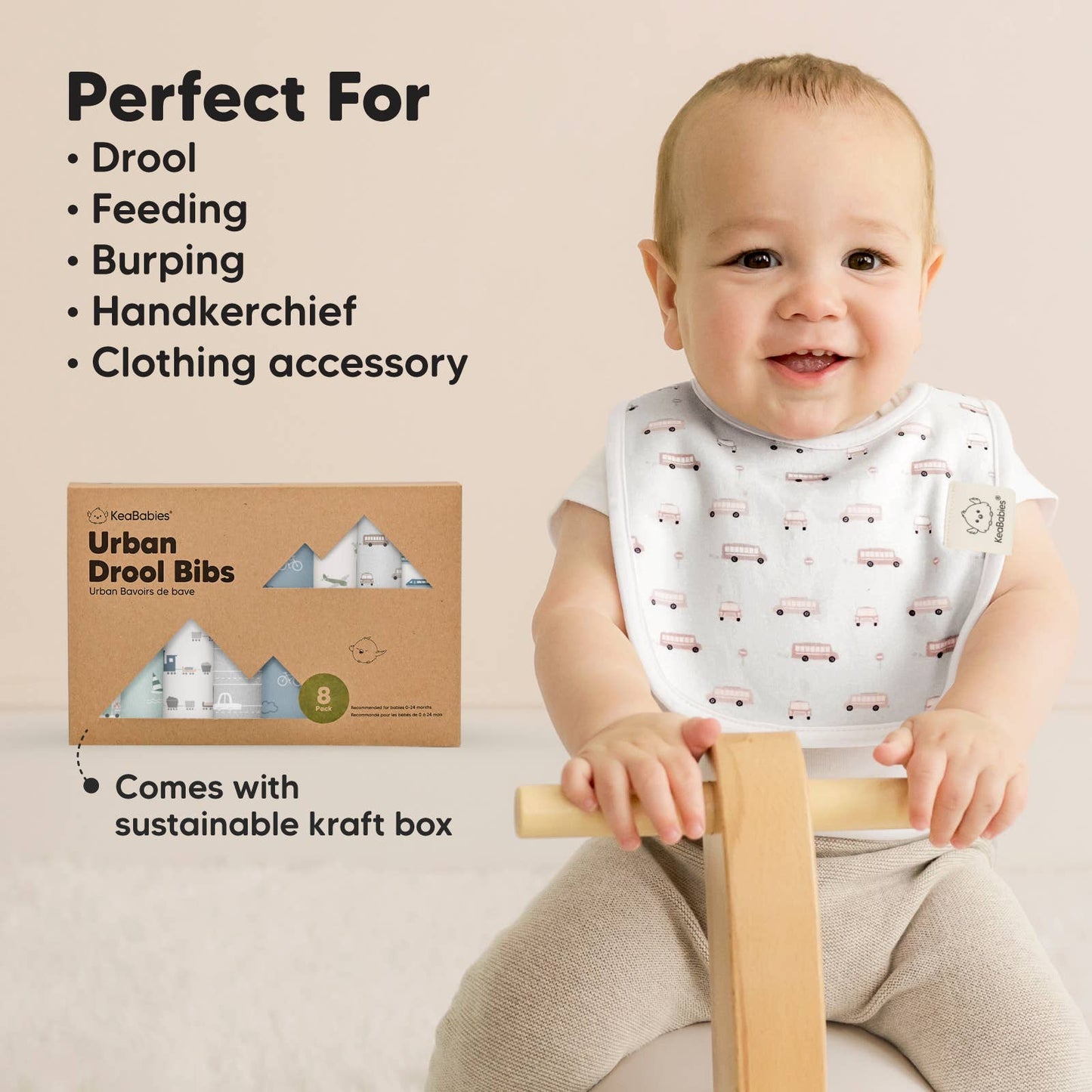 8-pack Urban Drool Bibs Vessels