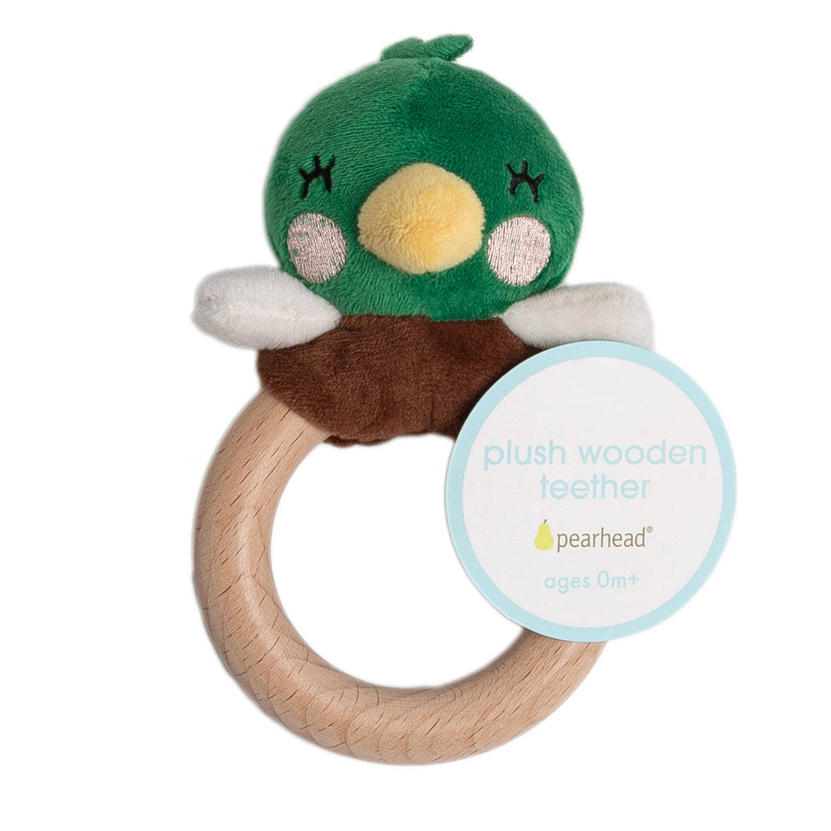 Duck Wooden & Plush Teether