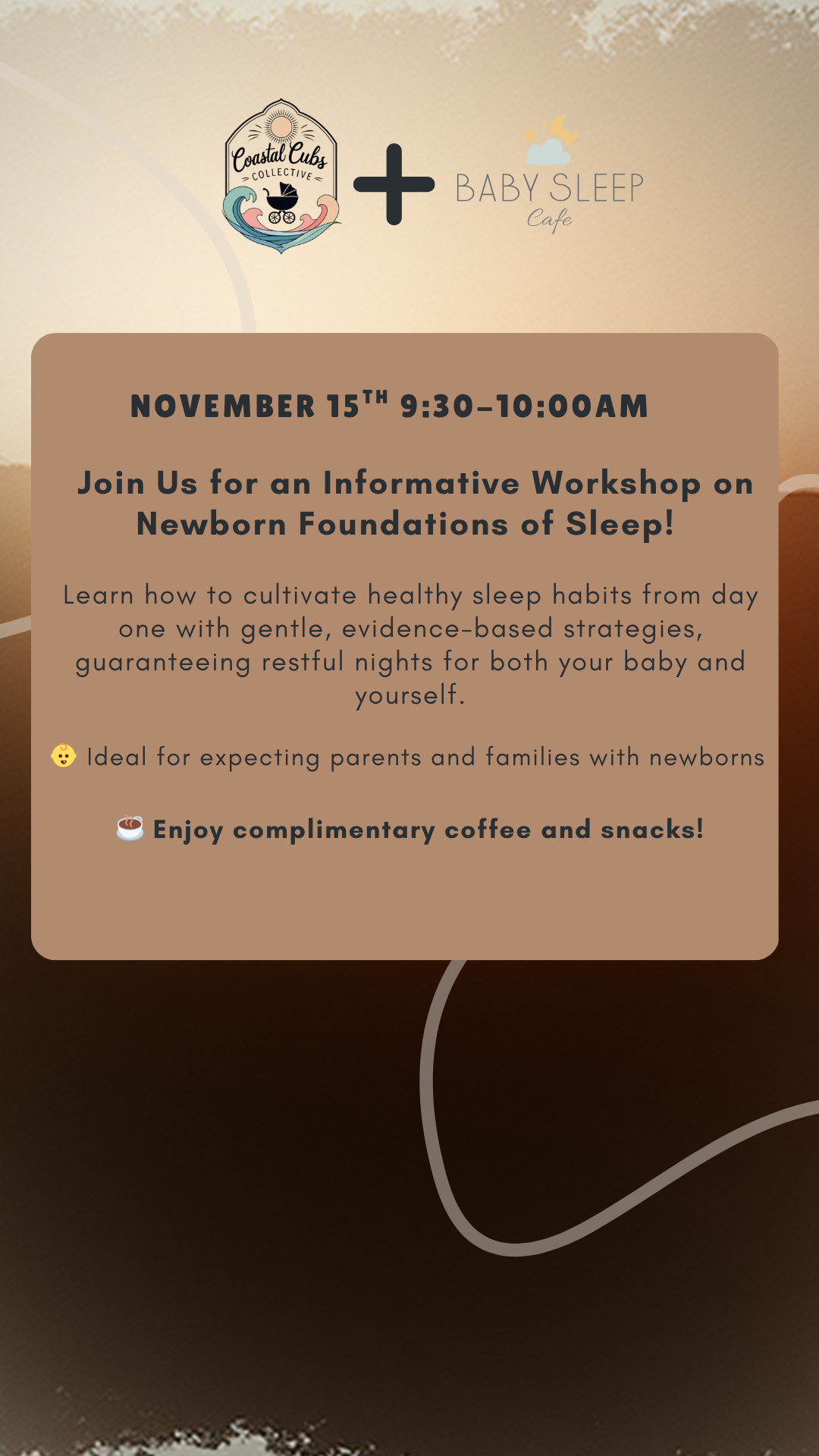 Newborn Foundations of Sleep Workshop 🌙🤍 Nov. 15th