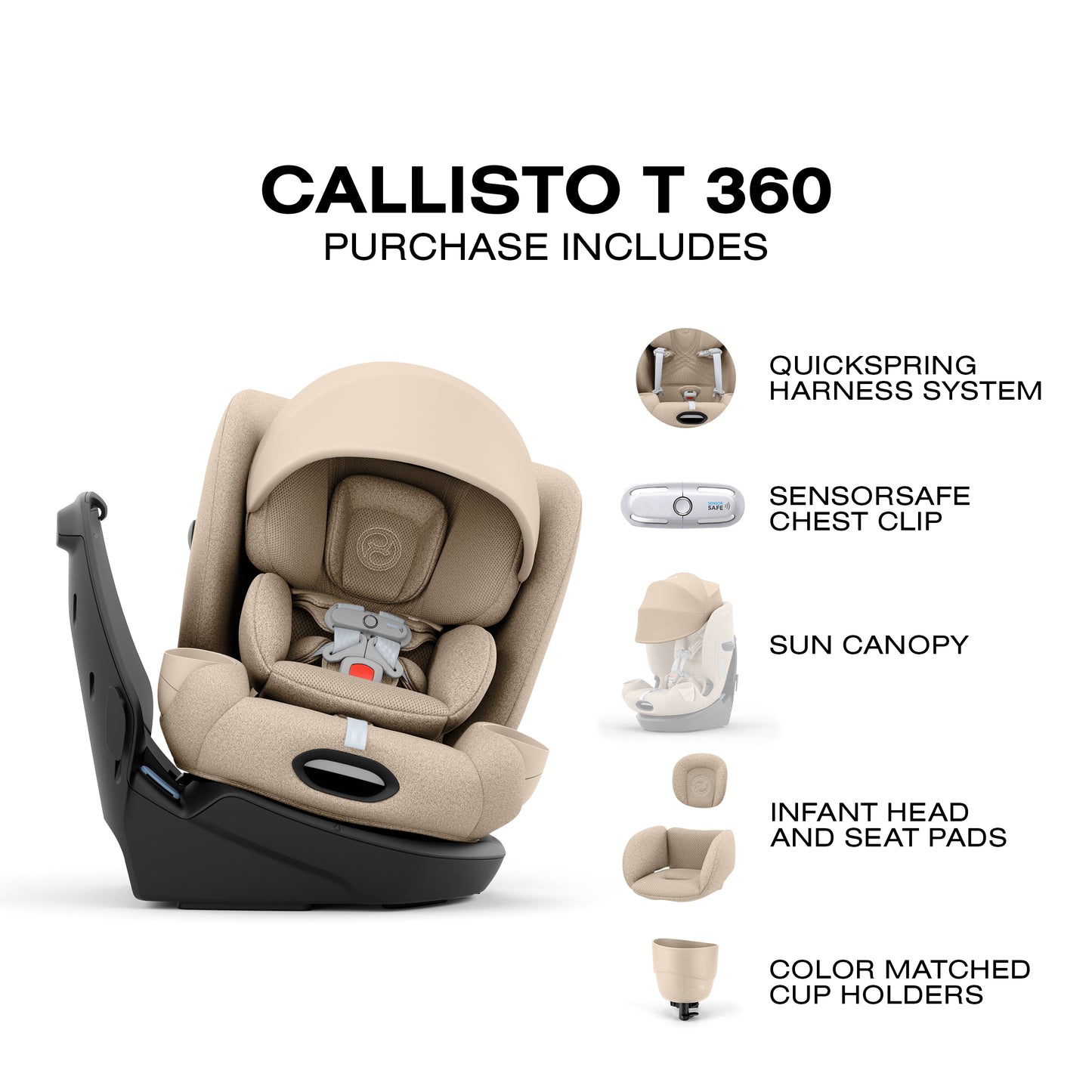 Cybex CALLISTO T 360 Rotating All-in-One Convertible Car Seat