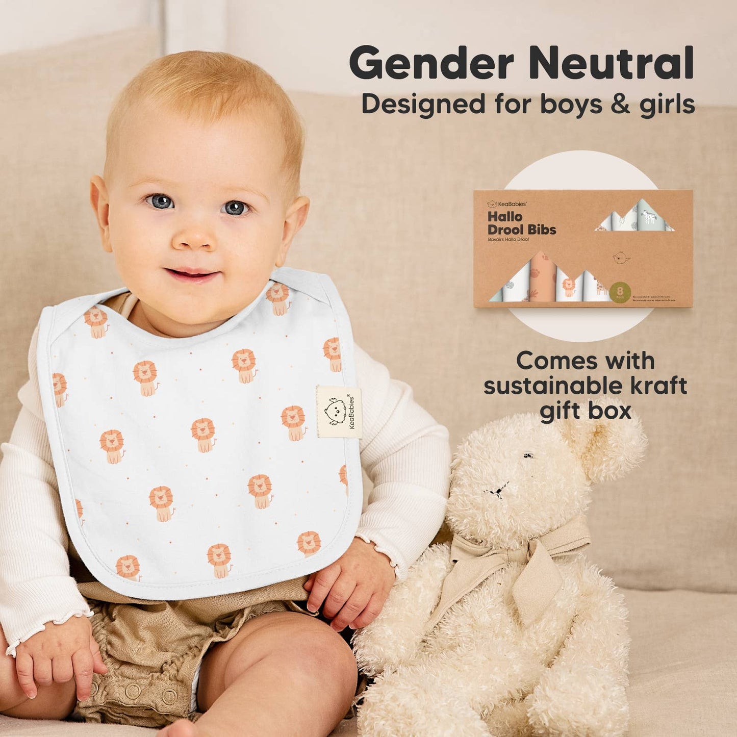 8-Pack Hallo Drool Bibs Wilderness