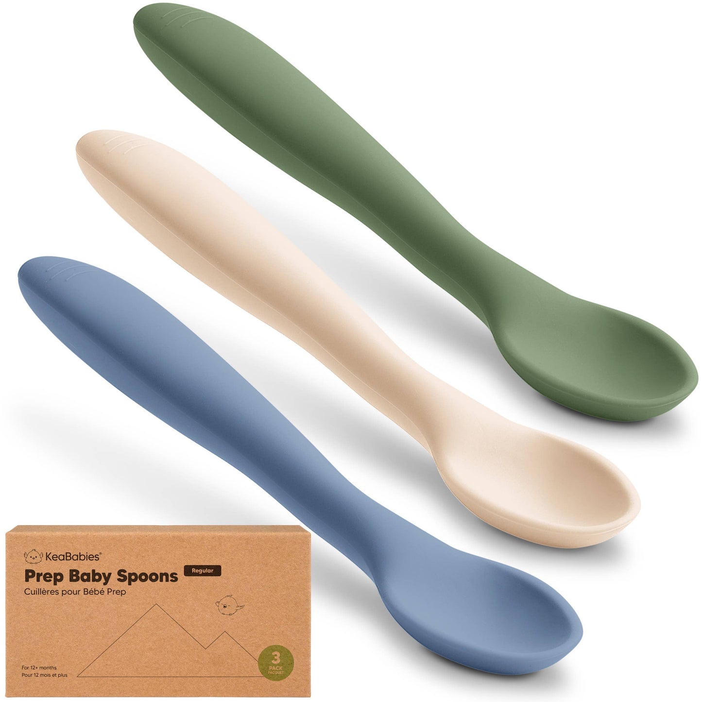 3-Pack Prep Silicone Baby Spoons