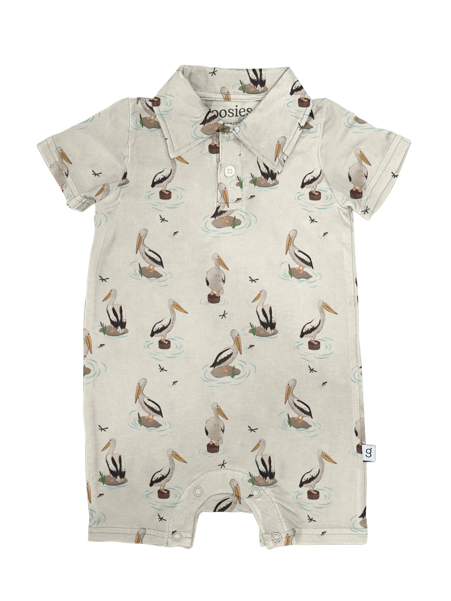 Coastal Pelicans Polo Romper