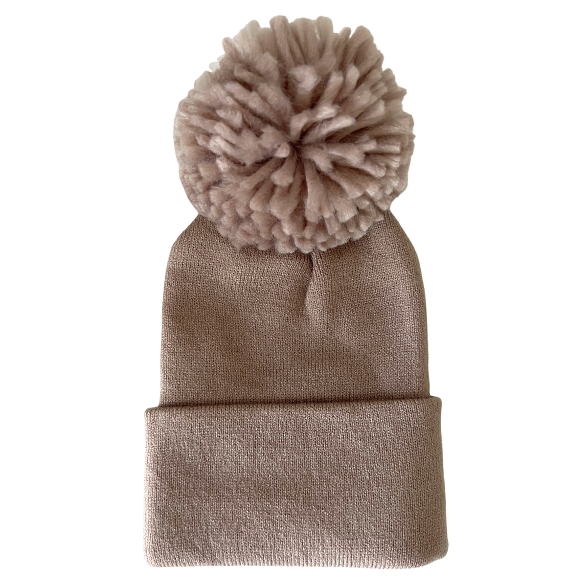Tan Pom Baby Hat