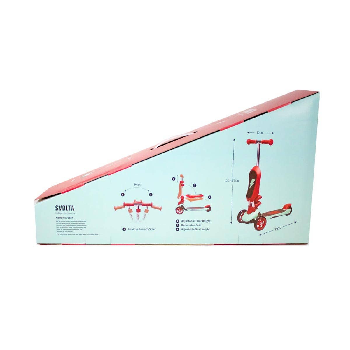 Red SVOLTA Ace 2-in-1 Scooter