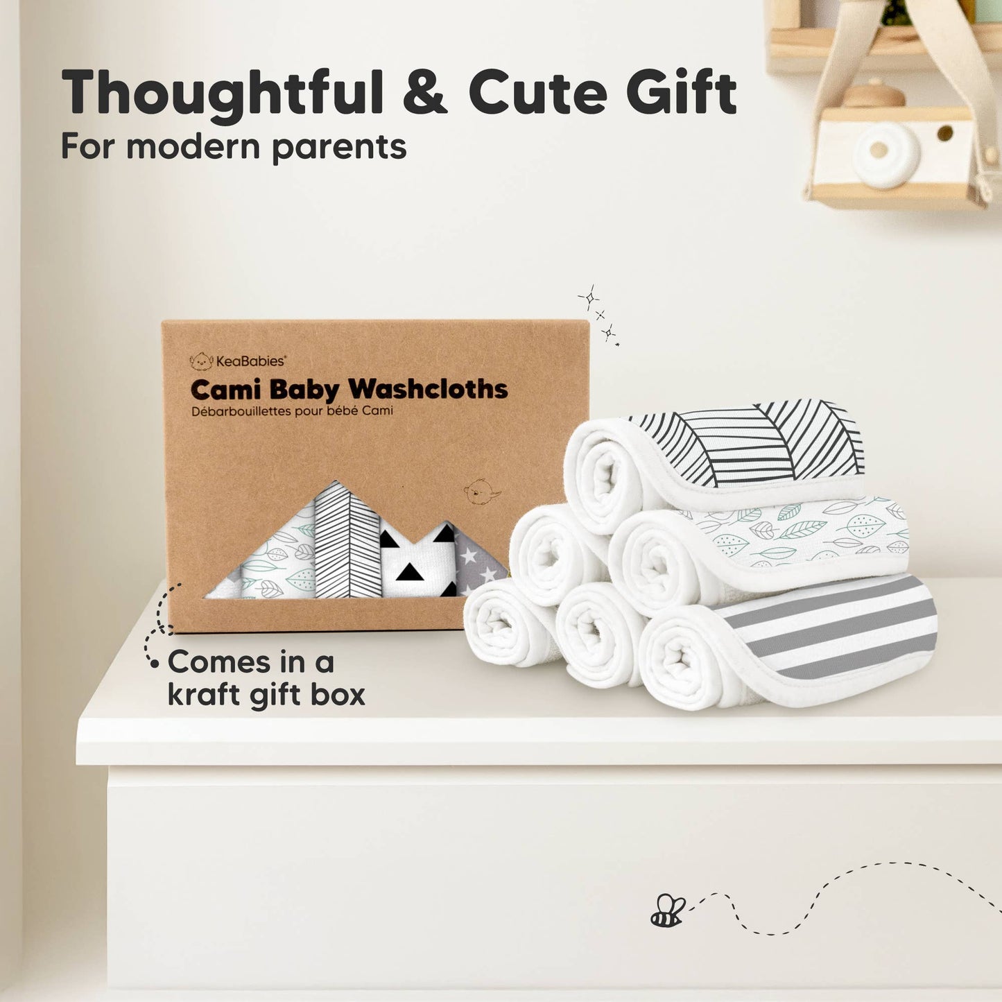 6-Pack Organic Cami Baby Washcloths