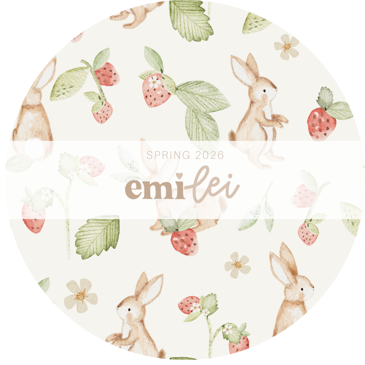 Strawberry Bunnies Henley Shortie