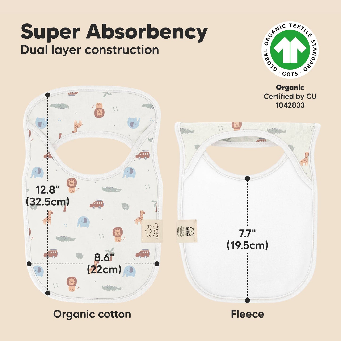 8-Pack Hallo Drool Bibs Wilderness