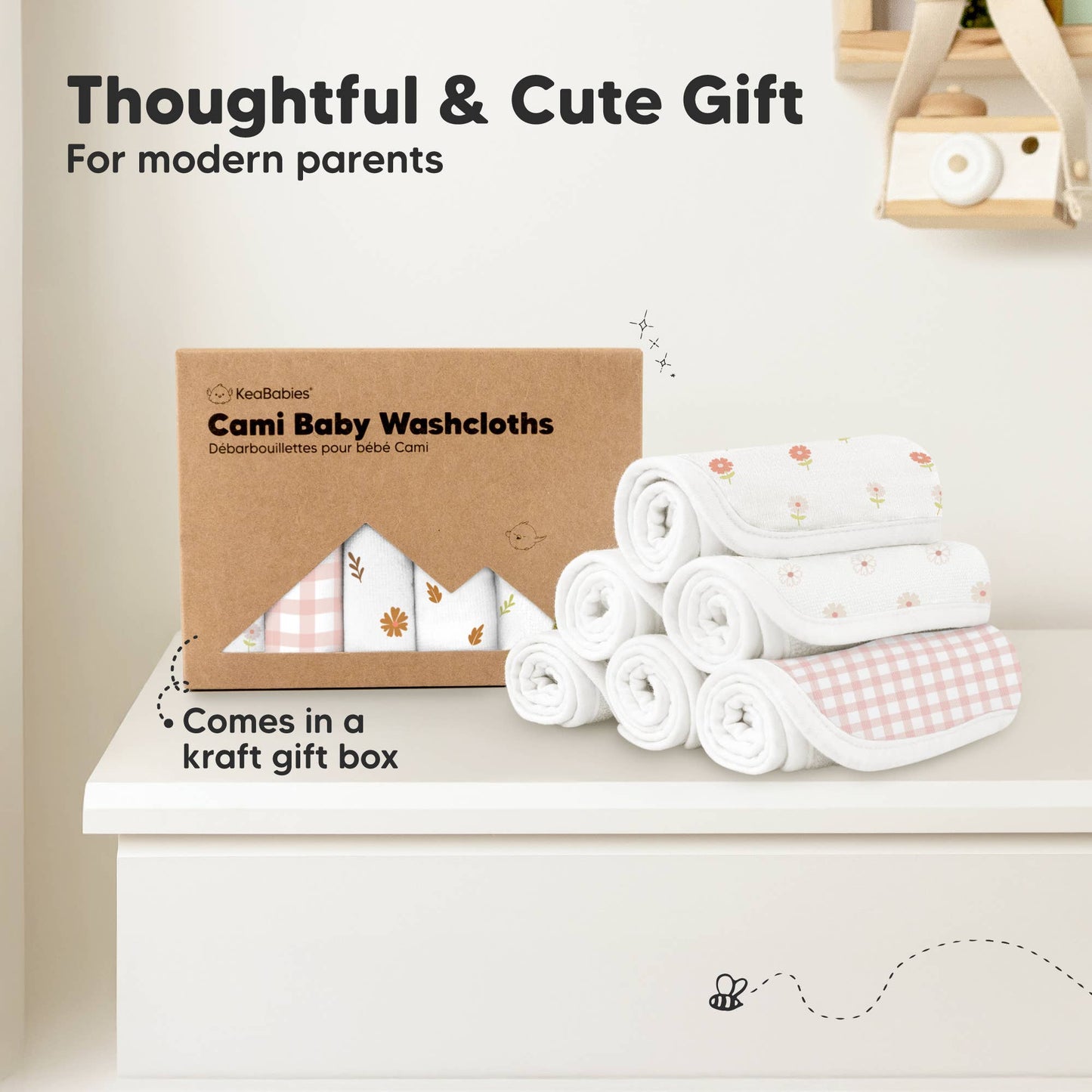 6-Pack Organic Cami Baby Washcloths