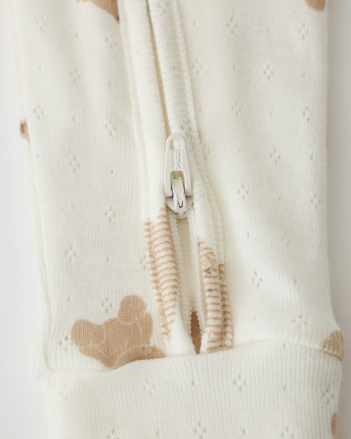 Pointelle Baby Pajama | Ivory Bears