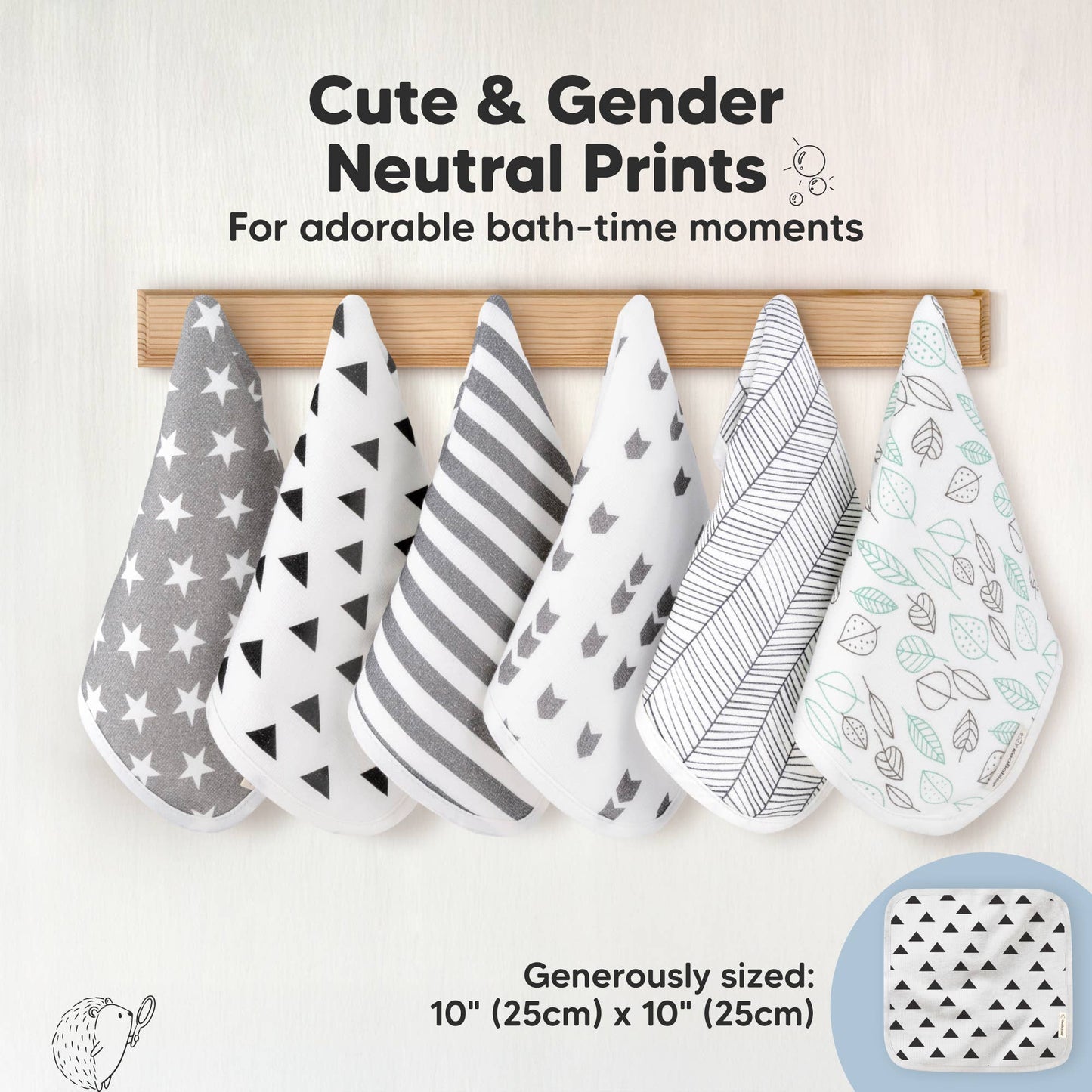 6-Pack Organic Cami Baby Washcloths