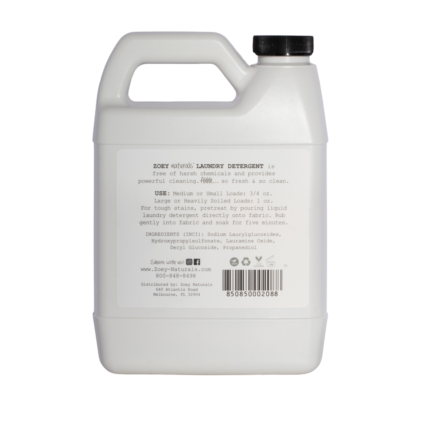 Zoey Naturals Free & Clean Laundry Detergent