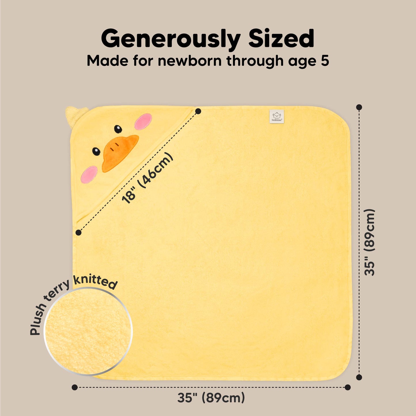 Duckling Cuddle Baby Hooded Towel