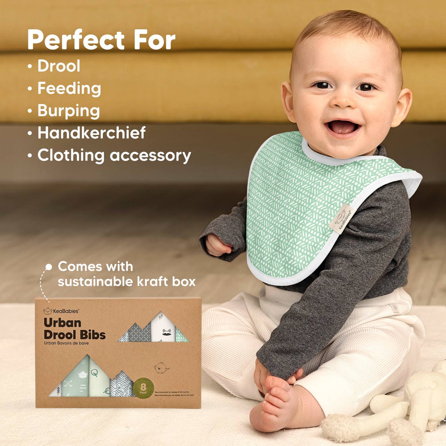 8-pack Urban Drool Bibs Nordic