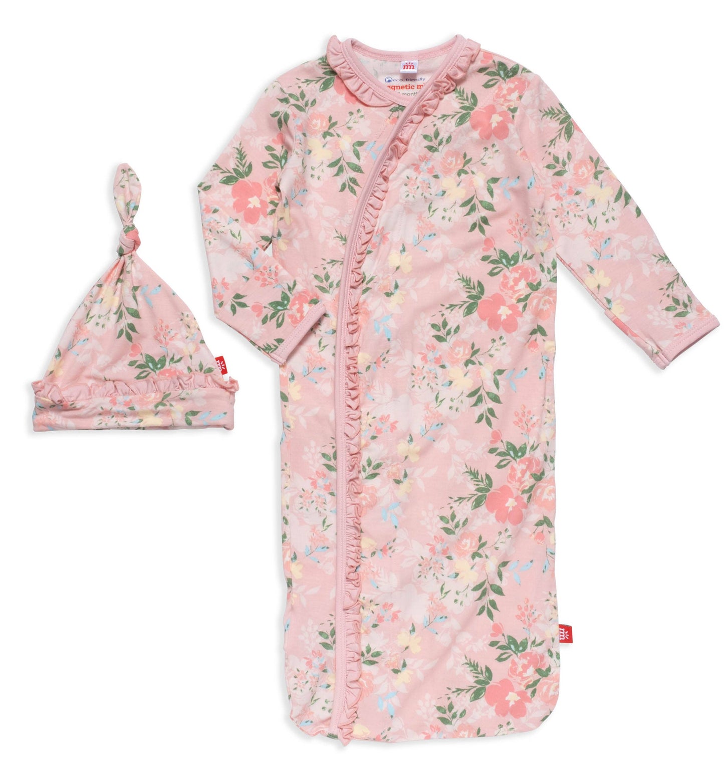 AINSLEE RUFFLE PLACKET GOWN + RUFFLE HAT SET