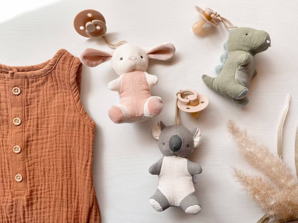 Natural Rubber Pacifier & Plush
