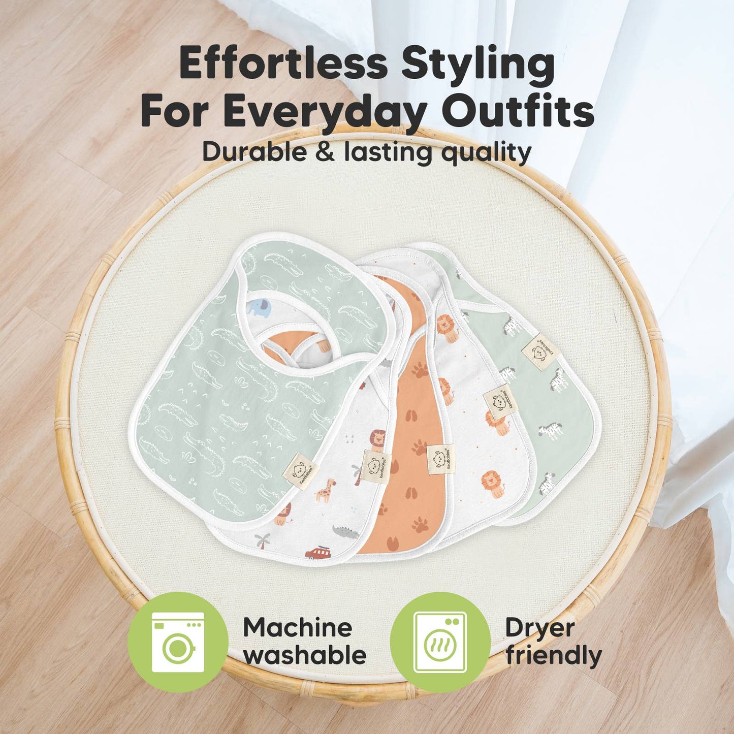 8-Pack Hallo Drool Bibs Wilderness