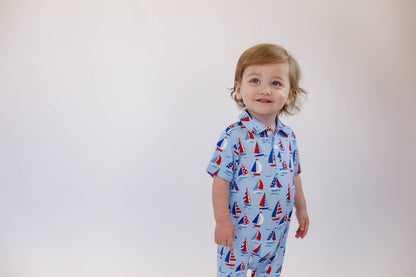 Sail Away Polo Romper