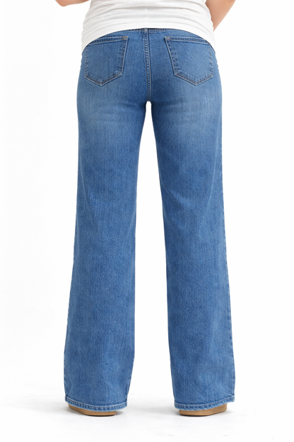 Maternity Wide Leg Jean w Bellyband