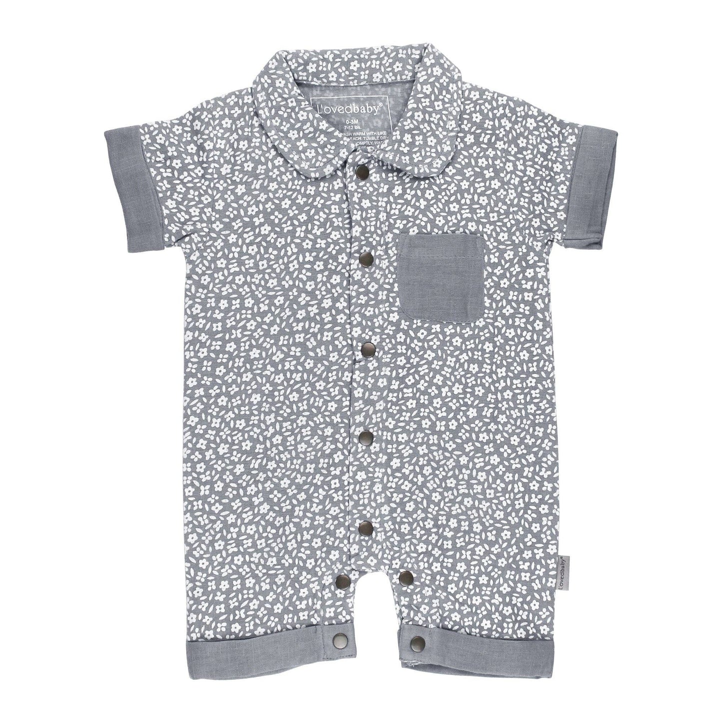Blueberry Floral Muslin Coverall