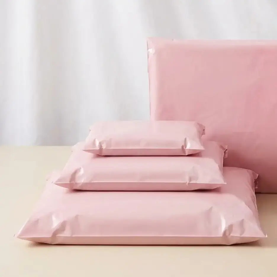 100pcs, HEAVY DUTY 0.12mm Pink Poly Mailer Shipping Bag