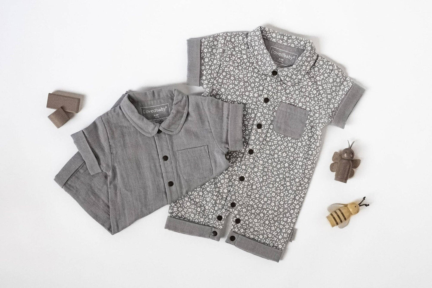 Blueberry Floral Muslin Coverall