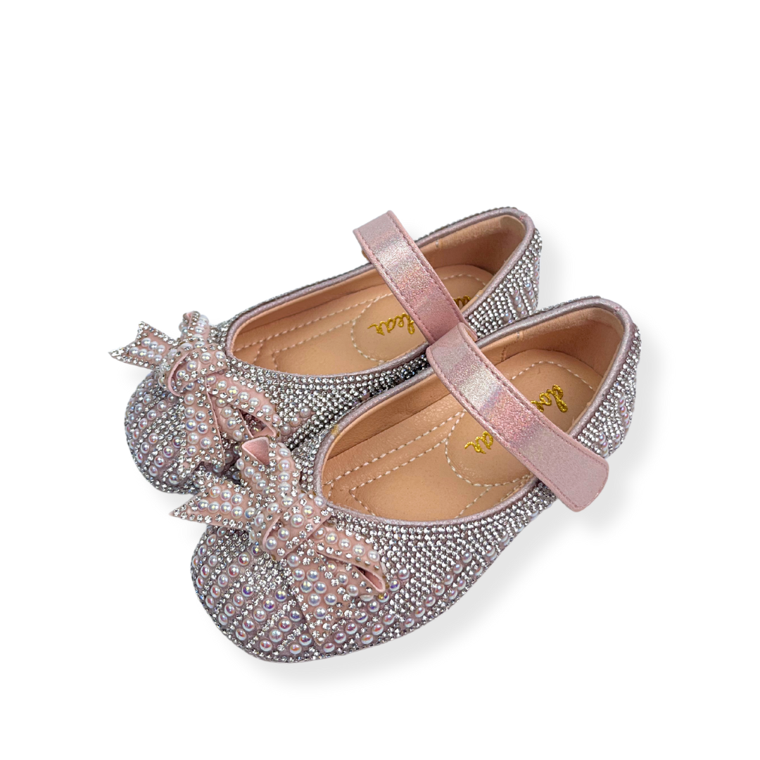 Pearl & Rhinestone Flat Shoes