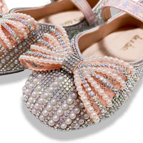 Pearl Bowtie Flat Shoes