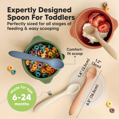 3-Pack Prep Silicone Baby Spoons