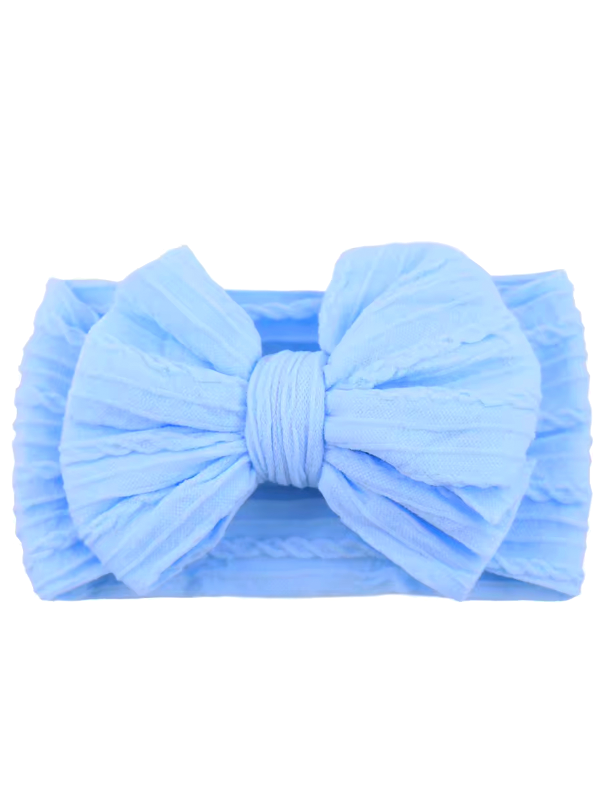 Baby Blue Cable Bow